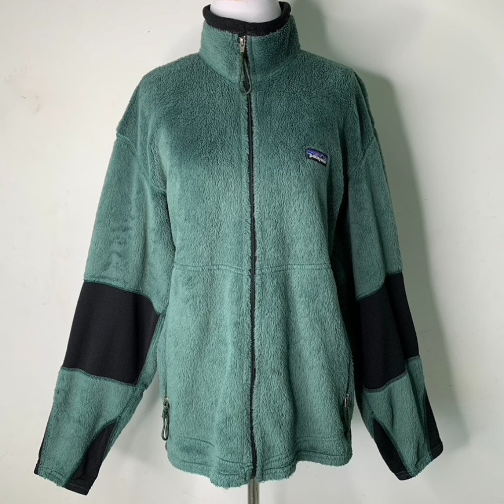 Vintage Patagonia Women's R2 Jacket Regulator Polartec Fleece Green Size M